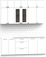 Кухонный гарнитур Интермебель Лион-5 2м без столешницы (белый софт) - 