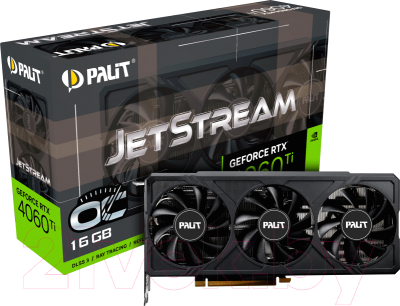 Видеокарта Palit GeForce RTX 4060Ti JetStream OC 16GB (NE6406TU19T1-1061J)