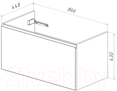 Тумба под умывальник LEMARK Veon Mini 90 / LM02VM90T (белый глянец)