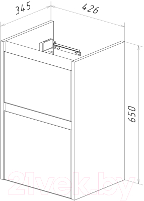 Тумба под умывальник LEMARK Combi 45 / LM03C45T (бетон)