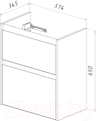 Тумба под умывальник LEMARK Combi 60 / LM03C60T (дуб кантри)