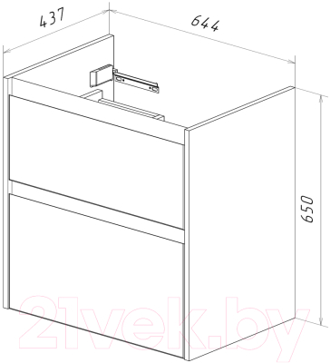 Тумба под умывальник LEMARK Combi 70 / LM03C70T (дуб кантри)