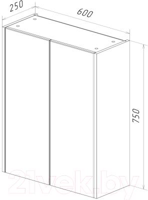 Шкаф для ванной LEMARK Combi 60 / LM03C60SH (бетон)