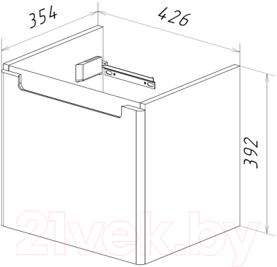 Тумба под умывальник LEMARK Buno Mini 45 / LM05BM45T (белый глянец)