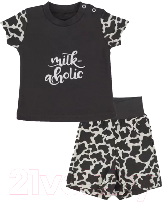 Комплект одежды для малышей Rant Milk-Aholic с шортами / 2-81/1 (graphite, р.68)