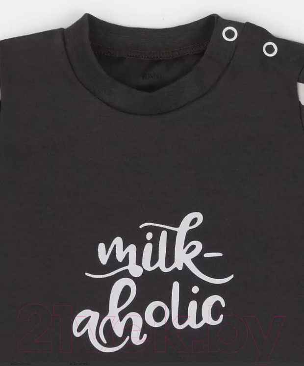 Комплект одежды для малышей Rant Milk-Aholic с шортами / 2-81/1 (graphite, р.74) — фото 5