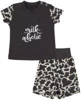 Комплект одежды для малышей Rant Milk-Aholic с шортами / 2-81/1 (graphite, р.80) - 