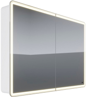 Шкаф с зеркалом для ванной LEMARK Element 120 / LM120ZS-E (белый глянец) - 