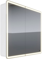 Шкаф с зеркалом для ванной LEMARK Element 90 / LM90ZS-E (белый глянец) - 