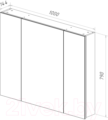 Мебель для ванной LEMARK Universal 100 / LM100ZS-U (белый глянец)