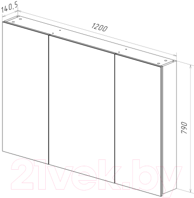 Шкаф с зеркалом для ванной LEMARK Universal 120 / LM120ZS-U (белый глянец)
