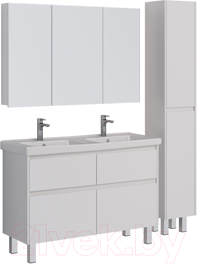 Шкаф с зеркалом для ванной LEMARK Universal 120 / LM120ZS-U