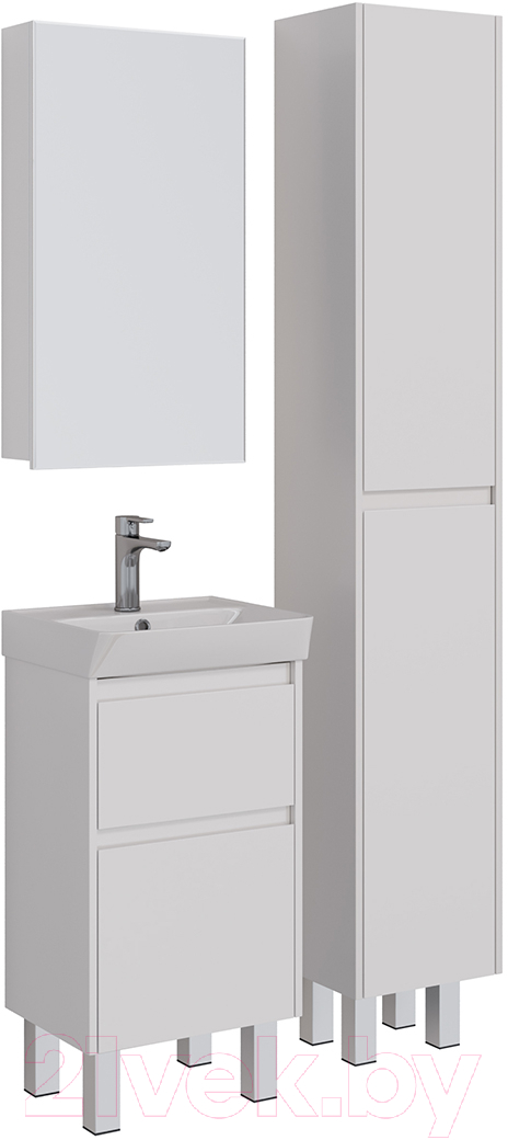 Шкаф с зеркалом для ванной LEMARK Universal 45 / LM45ZS-U