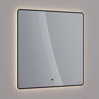 Зеркало LEMARK Mio 90x80 / LM90ZM (черный, с интерьерной подсветкой и подогревом)