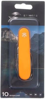 Нож швейцарский STINGER FK-K5017-5PB (оранжевый)