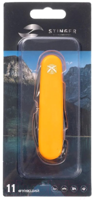 Нож швейцарский STINGER FK-K5017-6PB (оранжевый)