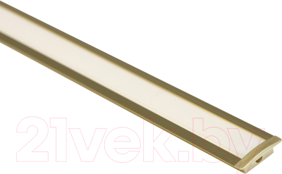 Профиль для светодиодной ленты AKS Lira-1707 врезной с экраном (3м, золотой)