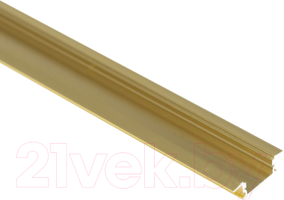 Профиль для светодиодной ленты AKS Lira-1707 врезной с экраном (3м, золотой)