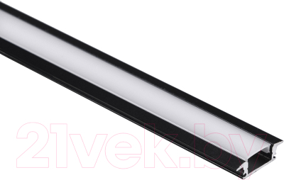 Профиль для светодиодной ленты AKS Lira-1707 врезной с экраном (2м, черный)