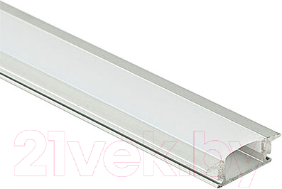 Профиль для светодиодной ленты AKS Lira-1708 врезной с экраном (2м, алюминий)