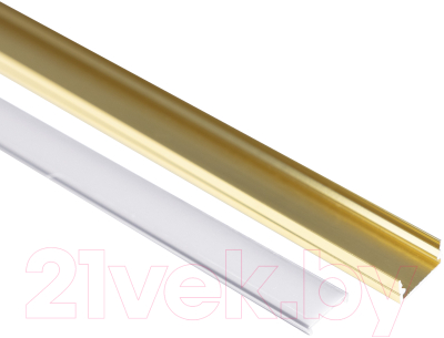 Профиль для светодиодной ленты AKS Sirius-1407S накладной с экраном (3м, золотой)