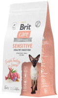 Сухой корм для кошек Brit Care Cat Sensitive Healthy Digestion с индейкой / 5066131 (400г) - 