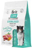 Сухой корм для кошек Brit Care Cat Sterilised Urinary Care с индейкой и уткой / 5066193 (400г) - 