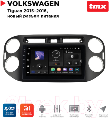 Бездисковая автомагнитола Incar TMX-8607-3