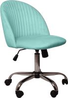 Кресло офисное King Style 123 GTP (велюр Seven 340 бирюзовый/хром) - 