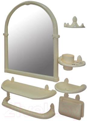 Комплект мебели для ванной Росспласт Олипмия 534631 (слоновая кость)