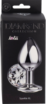 Пробка интимная Lola Games Diamond Clear Sparkle XL / 4028-02Lola (прозрачный)