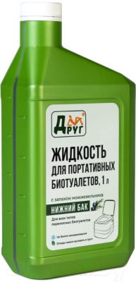 Жидкость для биотуалета Друг Для нижнего бака LLT1 (1л, зеленый)