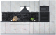 Готовая кухня Интерлиния Мила Лайт 3.4 ВТ (бетон лайт/бетон лайт/кастилло темный) - 