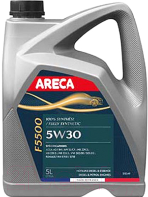 Моторное масло Areca F5500 5W30 / 051834 (5л)