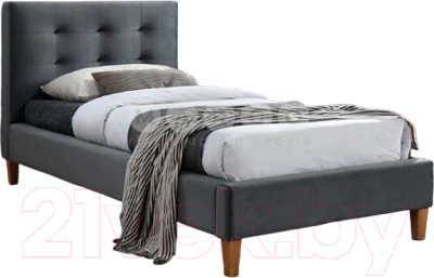 Односпальная кровать Signal Texas Velvet 90x200 (14 серый/дуб)
