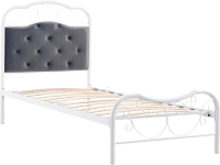 Односпальная кровать Halmar Fabrizia 90x200 (серый/белый) - 