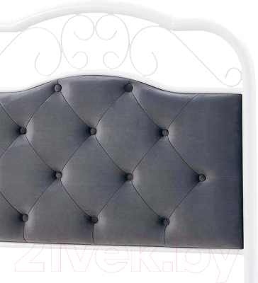 Односпальная кровать Halmar Fabrizia 90x200 (серый/белый)