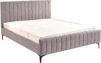 Двуспальная кровать Halmar Francesca 160x200 (светло-серый/черный) - 