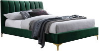 Двуспальная кровать Signal Mirage 160x200 Velvet (Tap.119 зеленый/золотой) - 