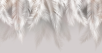 Фотообои листовые Citydecor Пальмовые листья (546x265, светло-серый) - 