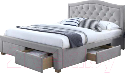 Двуспальная кровать Signal Electra 180x200 (Tap.76 серый/дуб)