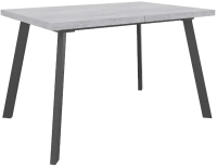 Обеденный стол Сакура Милан 138-178 (цемент светлый/черный) - 