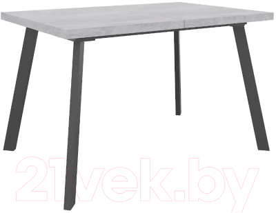 Обеденный стол Сакура Милан 138-178 (цемент светлый/черный)