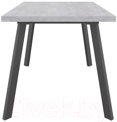 Обеденный стол Сакура Милан 138-178 (цемент светлый/черный)