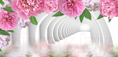 Фотообои листовые Citydecor Цветочный декор 2 3D (546x265, бумажные)