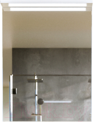 Шкаф с зеркалом для ванной Бриклаер Кристалл 56 (белый)