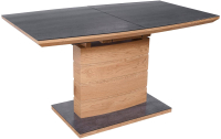 Обеденный стол Halmar Concord 140-180x80x77 раскладной (темно-серый/дуб золотой) - 
