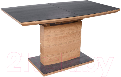 Обеденный стол Halmar Concord 140-180x80x77 раскладной (темно-серый/дуб золотой)