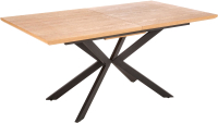 Обеденный стол Halmar Legarto раскладной 160-200x90x76 (дуб натуральный/черный) - 