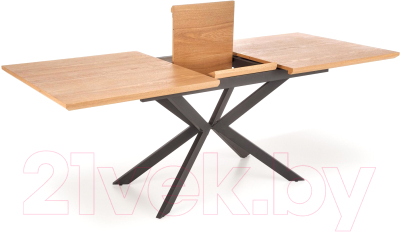 Обеденный стол Halmar Legarto раскладной 160-200x90x76 (дуб натуральный/черный)